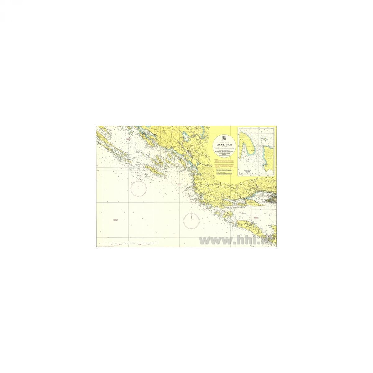 Karta pomorska 100-21 obalna Šibenik – Split (Splitska vrata)