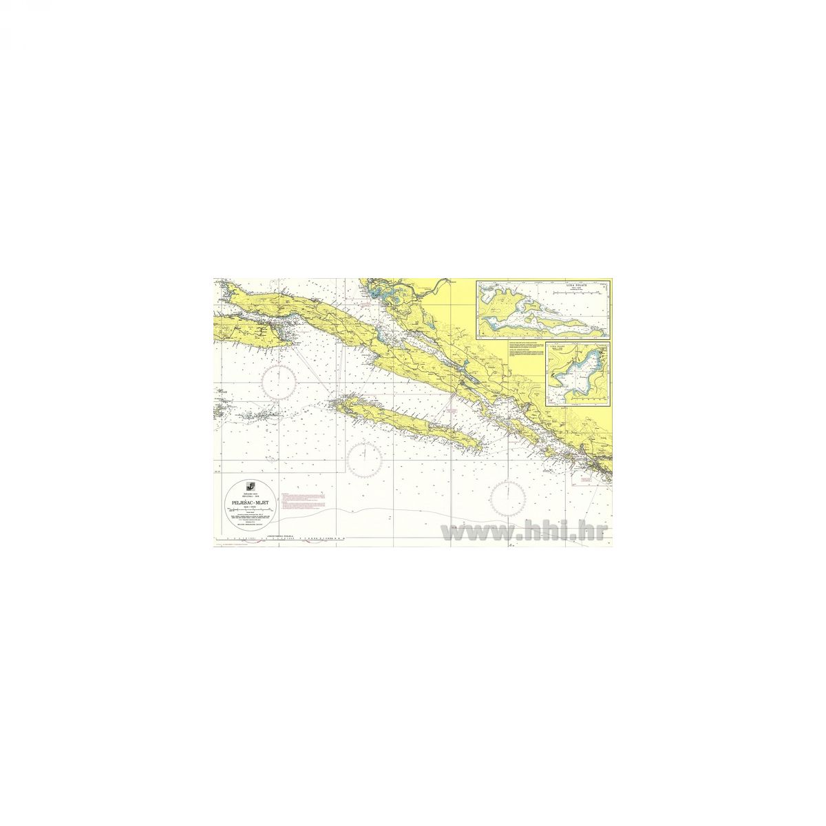 Karta pomorska 100-27 obalna Pelješac – Mljet (Polače, Slano)