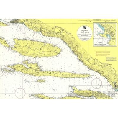 Karta pomorska 100-26 obalna Brač – Hvar (Makarska)