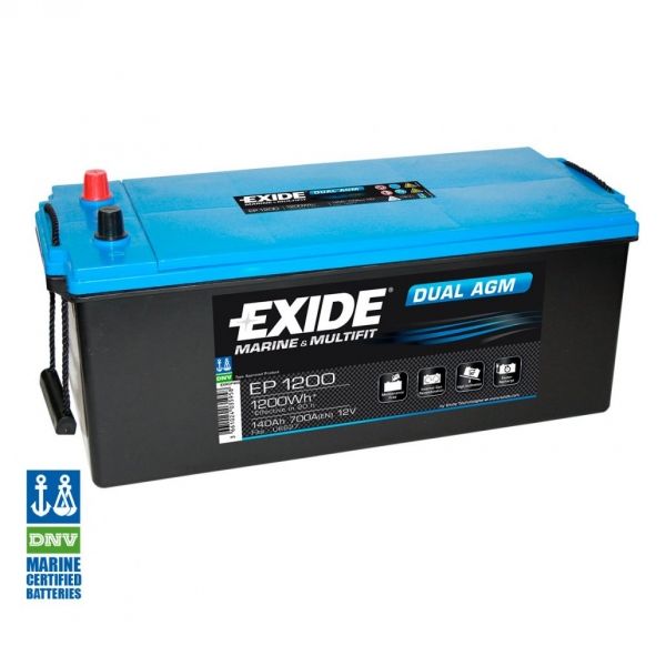 Akumulator EXIDE EP1200 Dual AGM 12V 140Ah