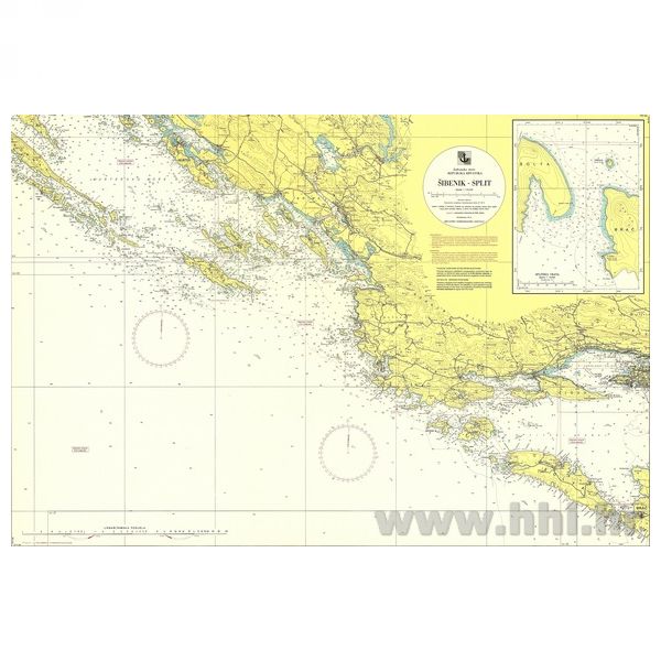 Karta pomorska 100-21 obalna Šibenik – Split (Splitska vrata)