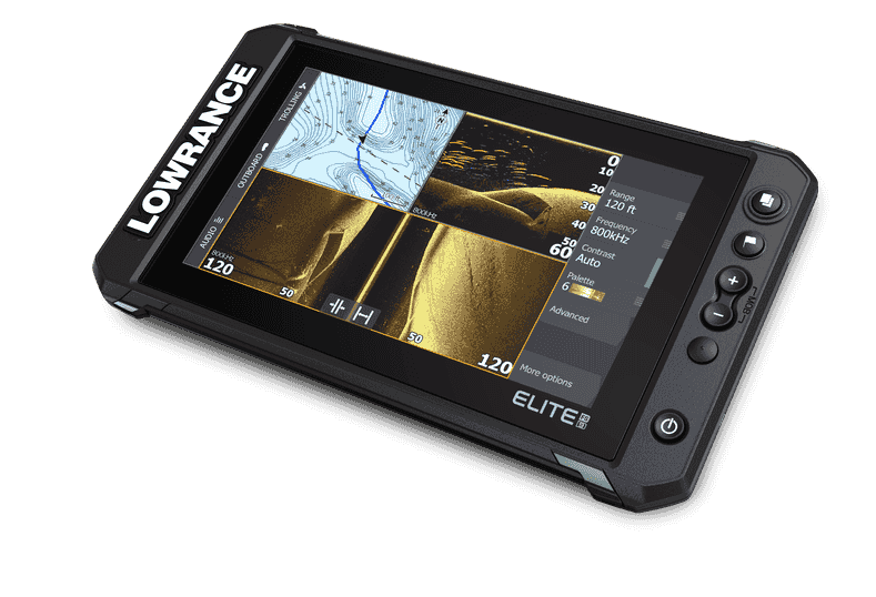 lowrance elite fs 9 fish finder with active imaging 3-in-1 transducer