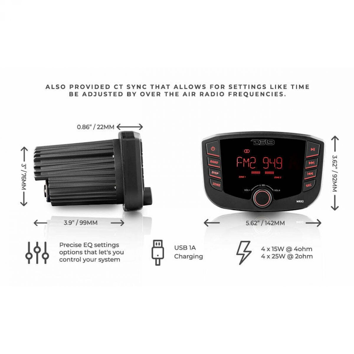 DS18 Audio MRX2 marine radio