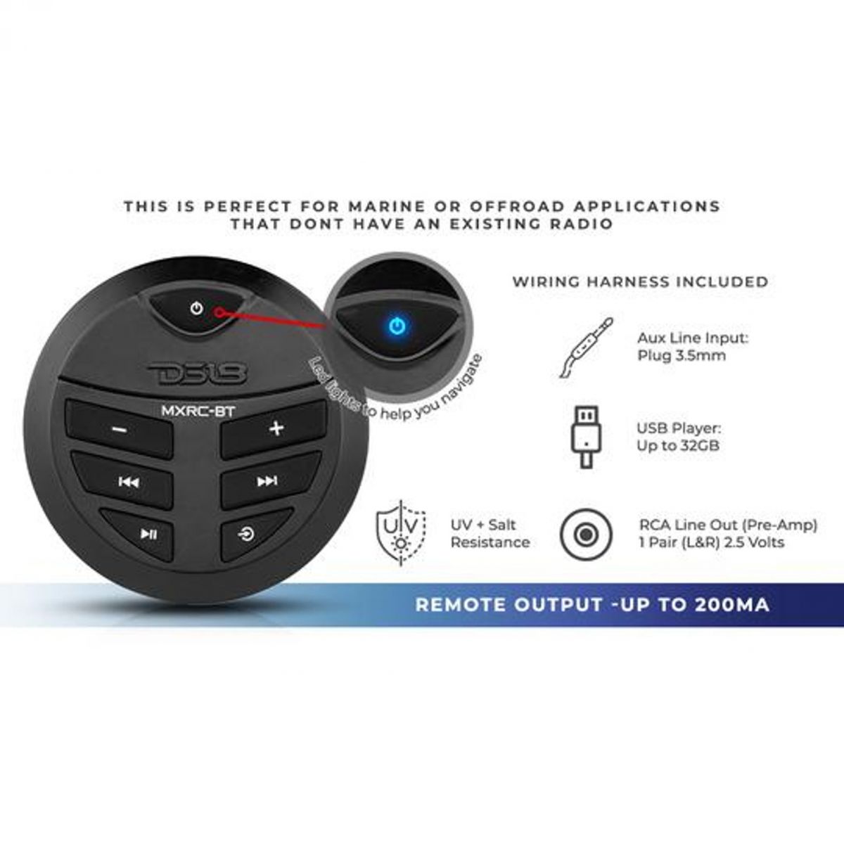DS18 audio MXRC-BT marine Bluetooth prijemnik