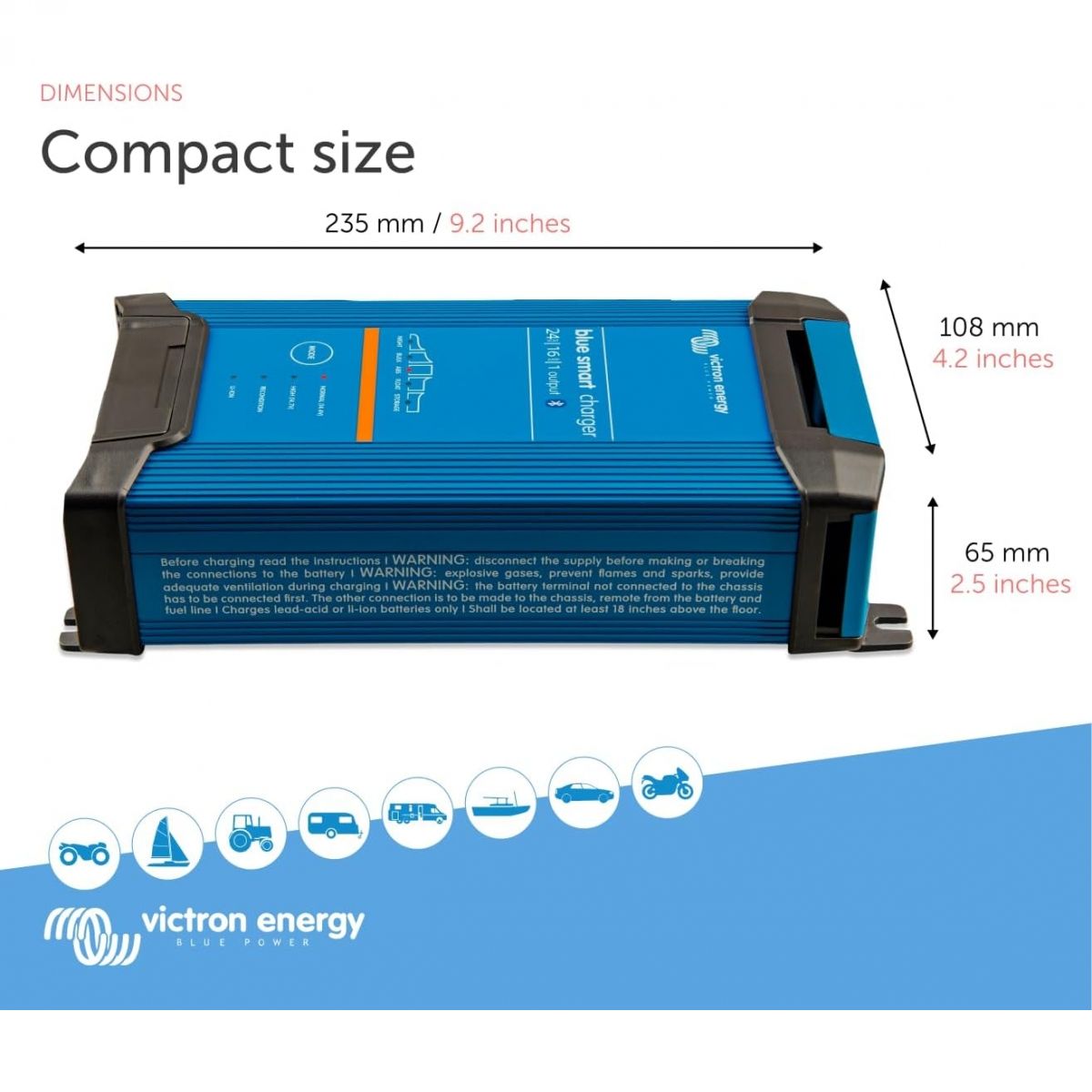Victron Energy Bluesmart IP22 24V 16A 1 izlaz 230V punjač