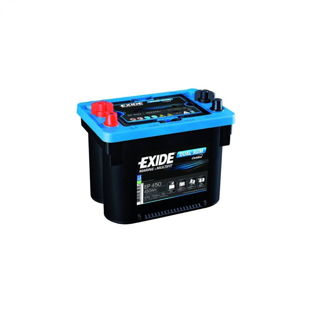 Akumulator EXIDE EP450 Dual AGM 12V 50Ah