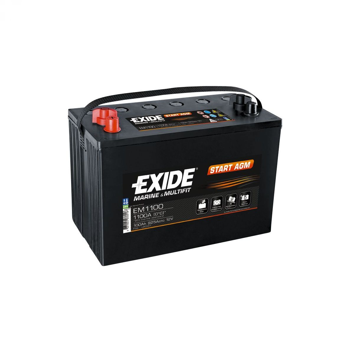 Akumulator EXIDE EM1100 START AGM 100Ah