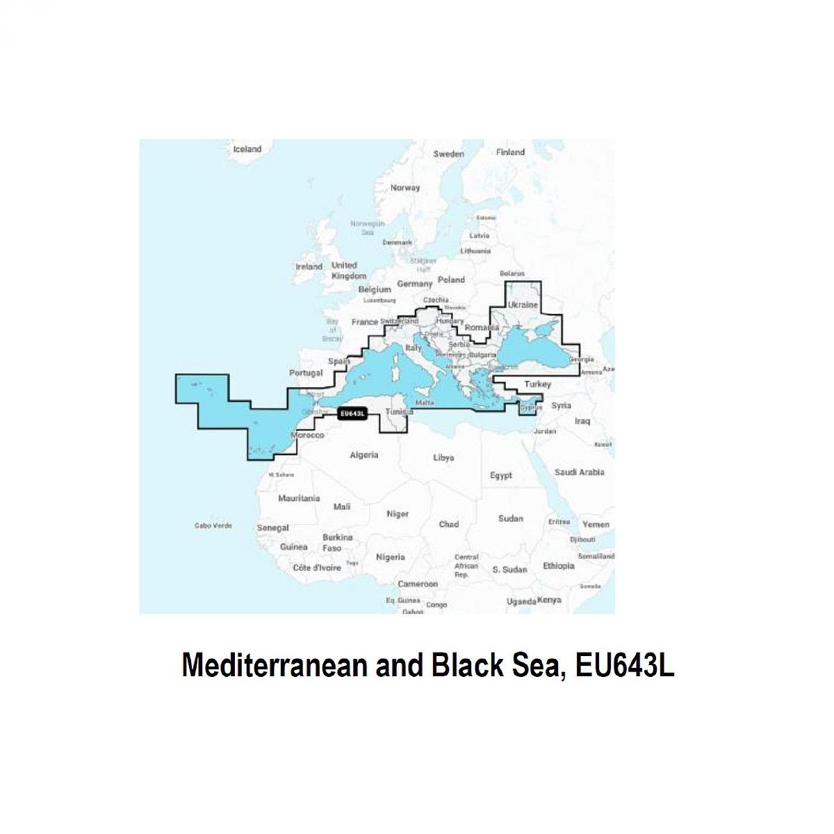 Navionics+ Large NAEU643L Mediterranean & Black Sea