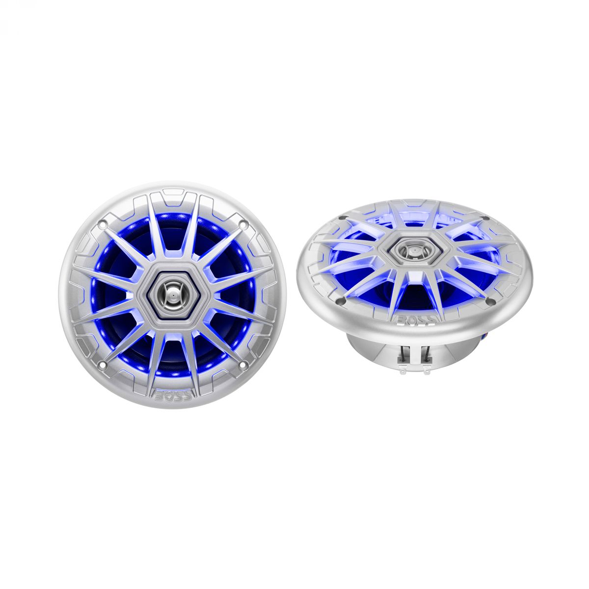 Boss Marine MRGB65S zvučnici 6,5 inch 200W par LED srebrni