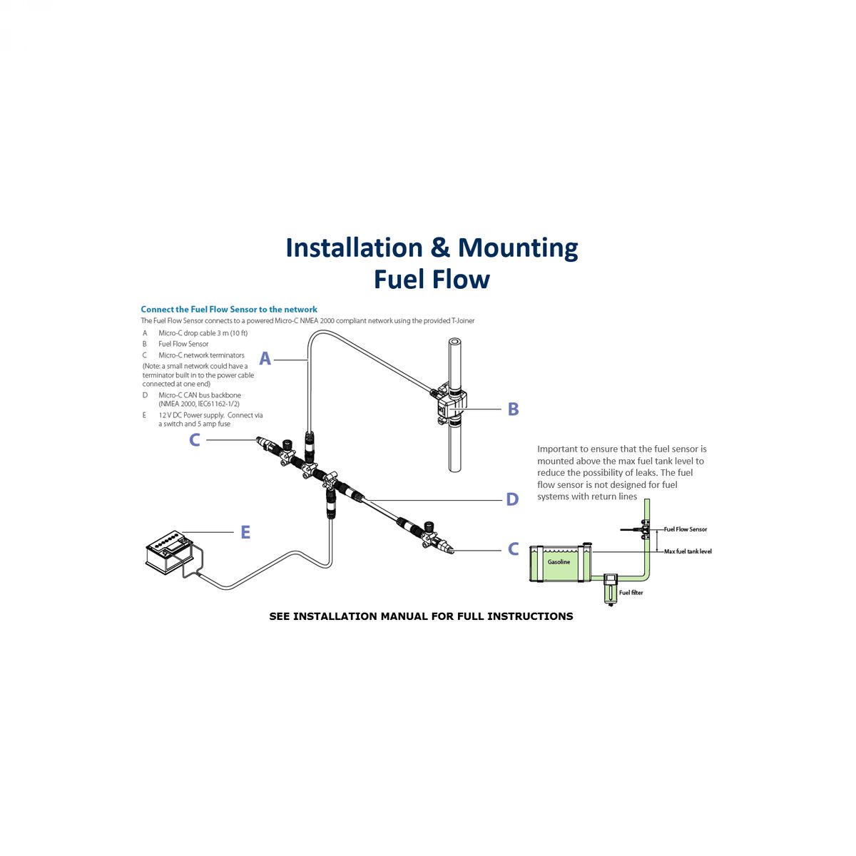 Navico Fuel Flow Sensor za benzinske motore