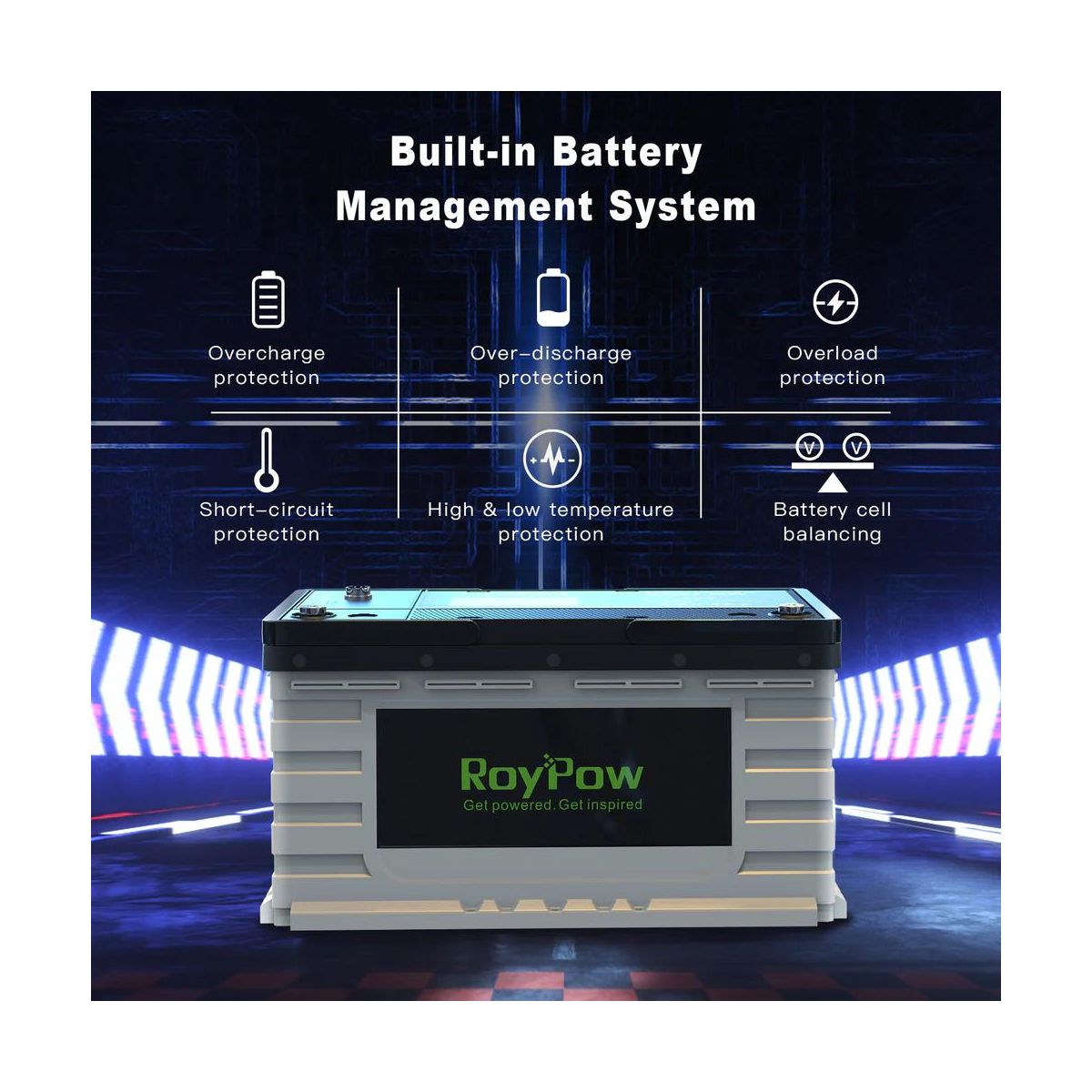 RoyPow S12105 12V 105Ah LiFePO4 baterija deep cycle