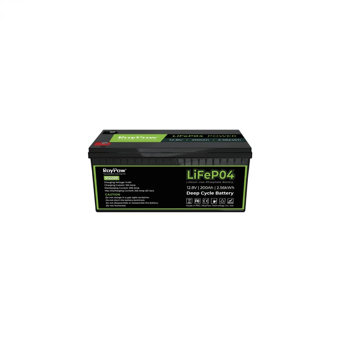 RoyPow S12200B 12.8V 200Ah LiFePO4 baterija deep cycle