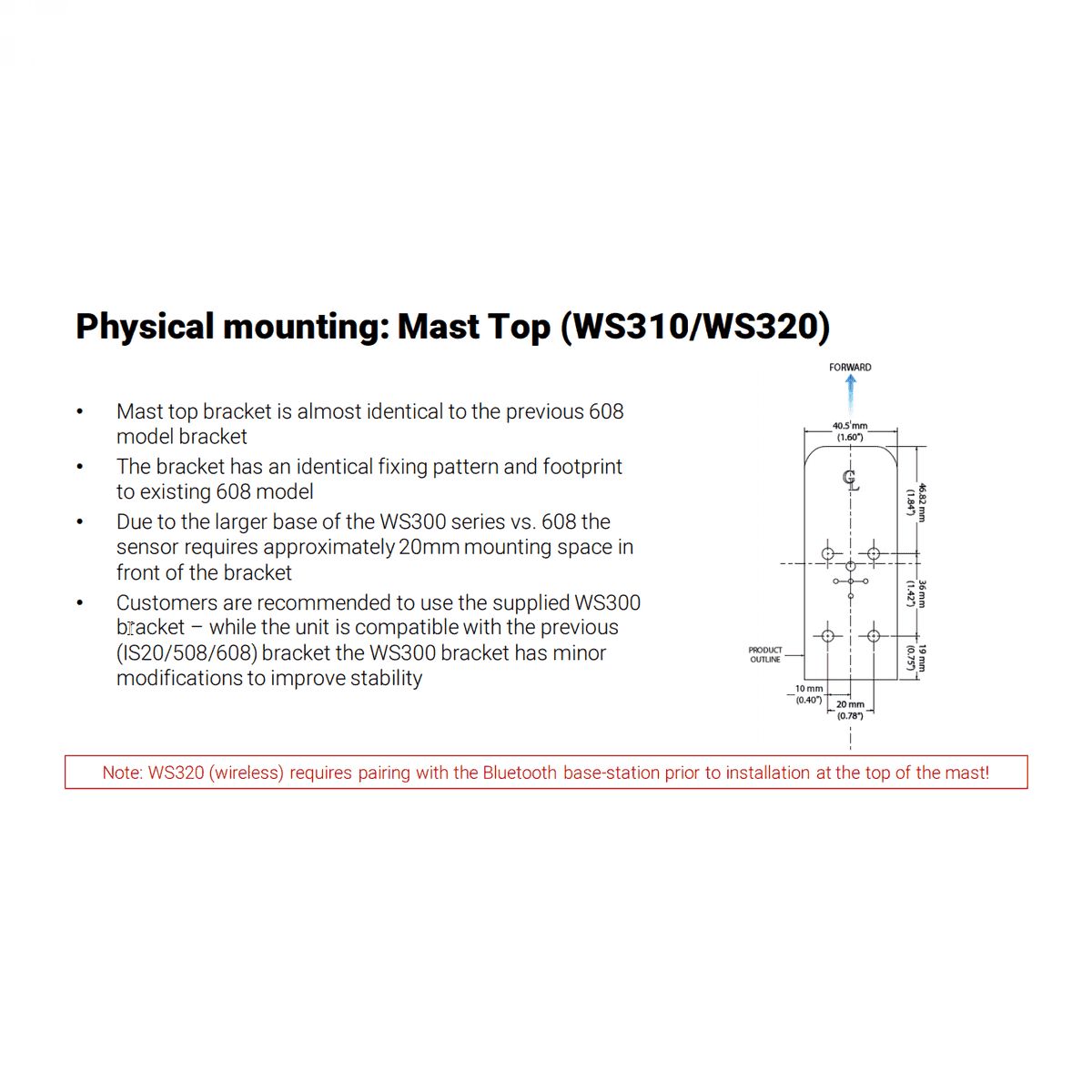 B&G WS310 Wired Wind Sensor only