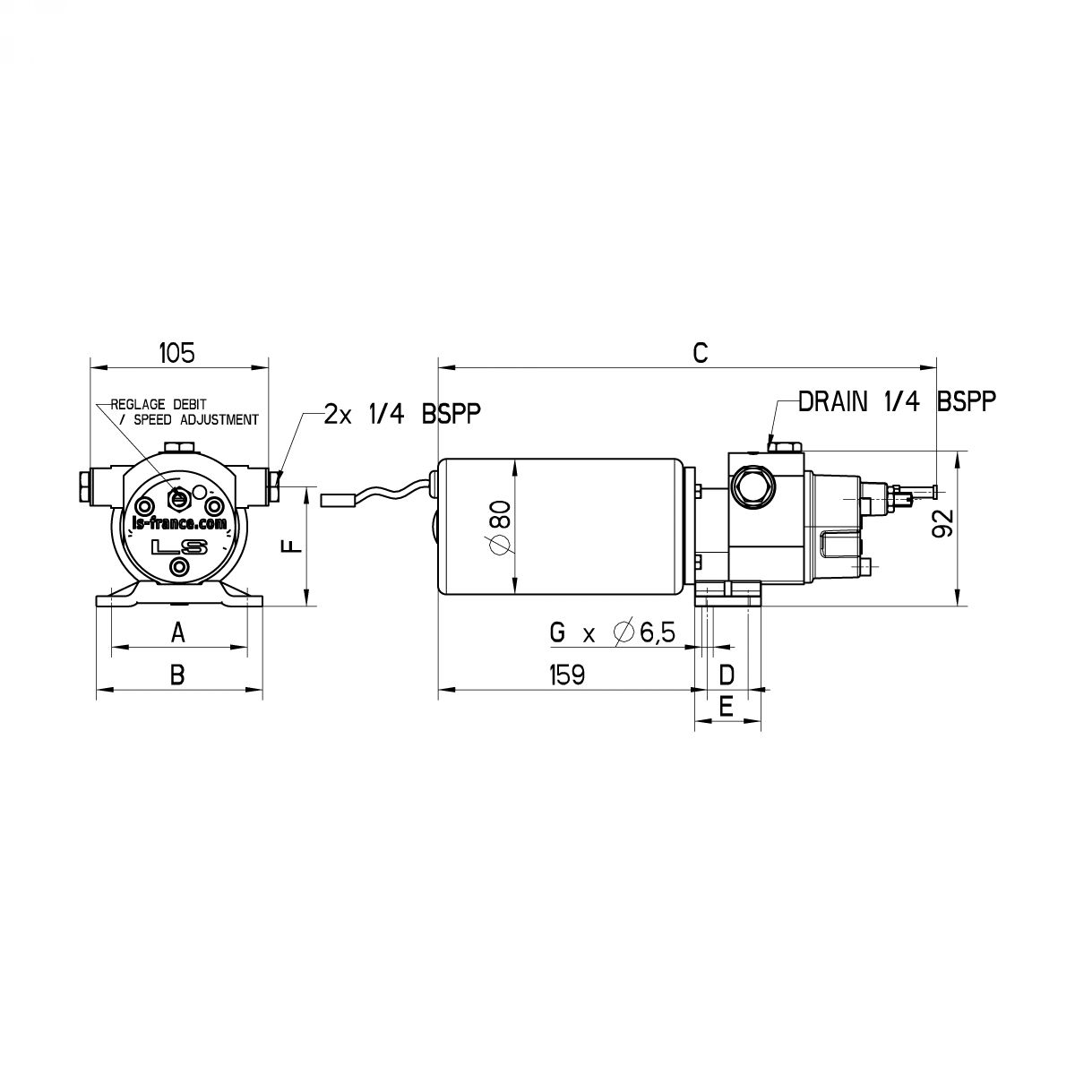 Lecomble & Schmitt L&S RV2 12V pumpa za Autopilot