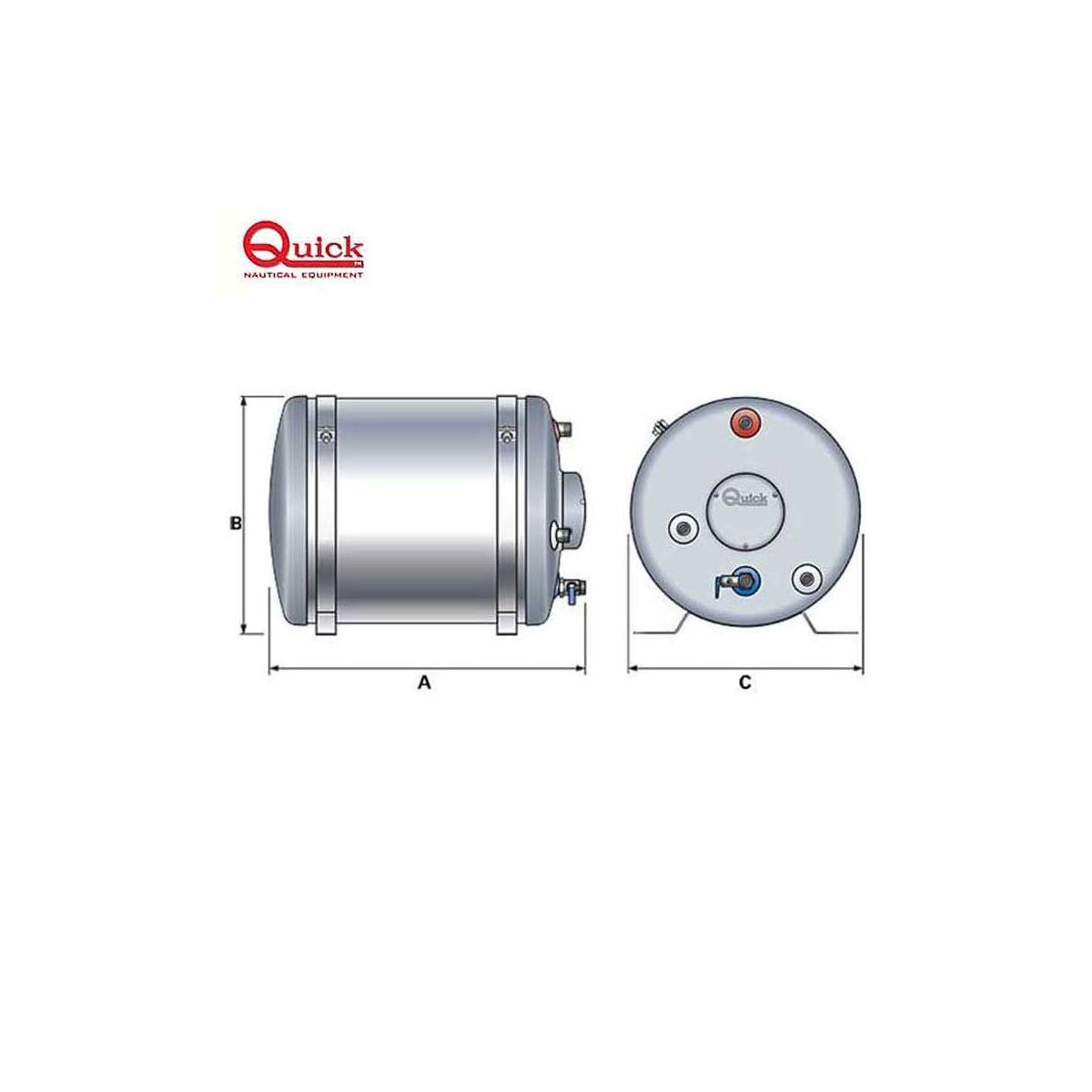 QUICK BX2512S nautički bojler BX okrugli 25lit 1200W