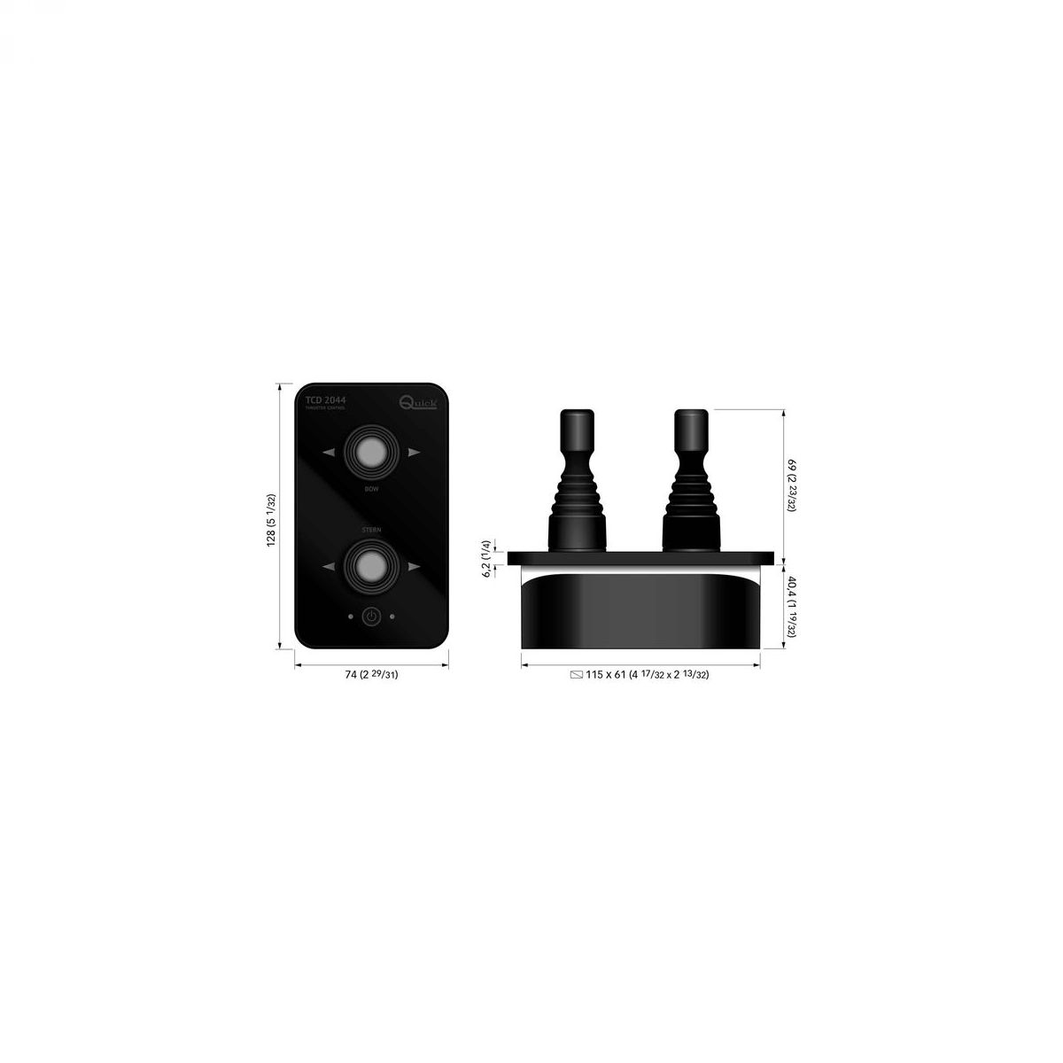 QUICK TCD 2044 JOYSTICK upravljač za bowthruster