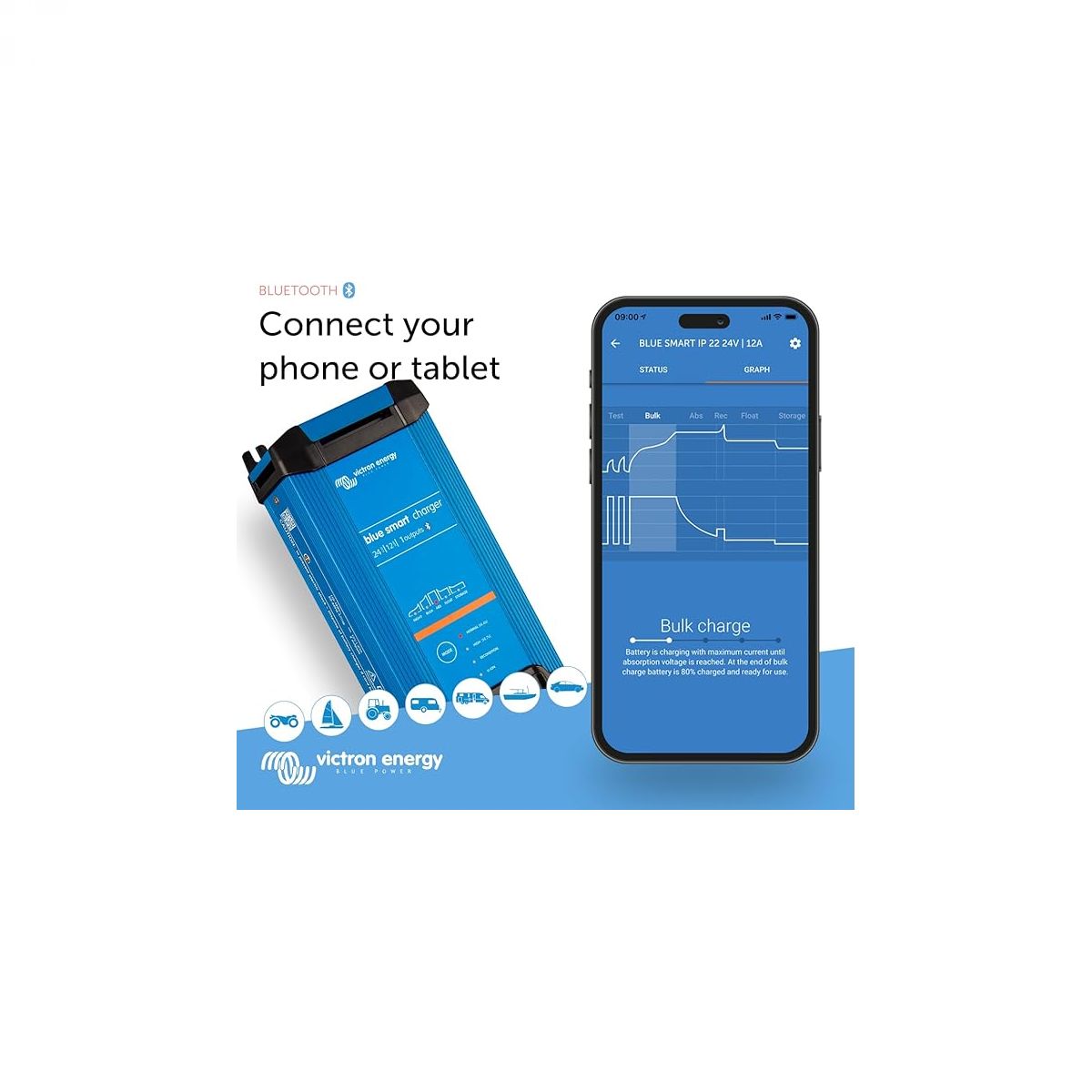 Victron Energy Bluesmart IP22 24V 12A 1 izlaz 230V punjač