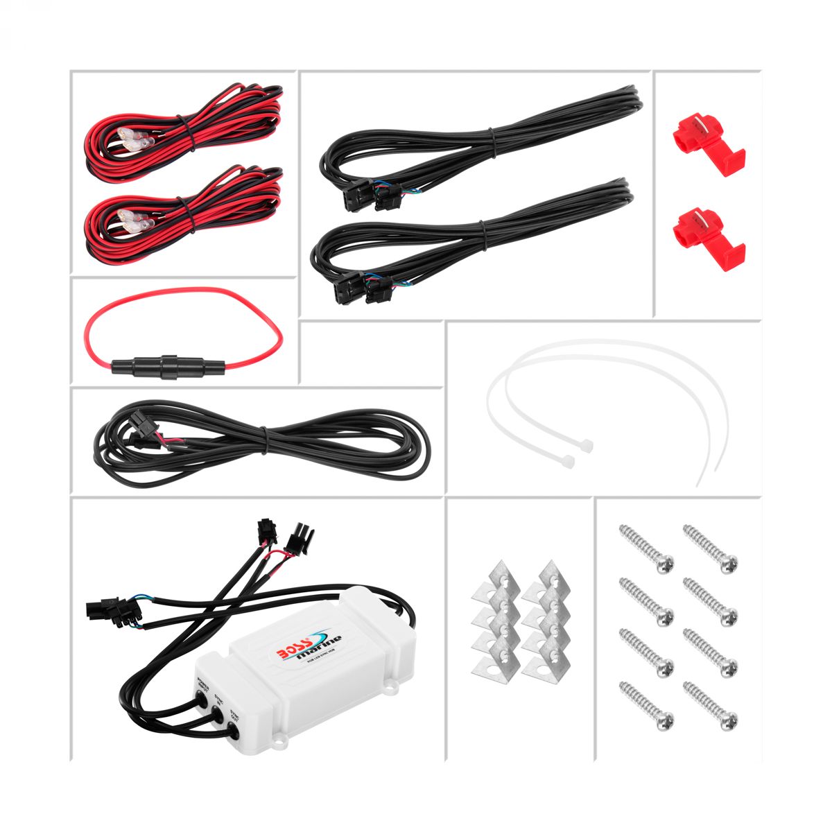 Boss Marine MRGB65W zvučnici 6,5 inch 200W par LED bijeli