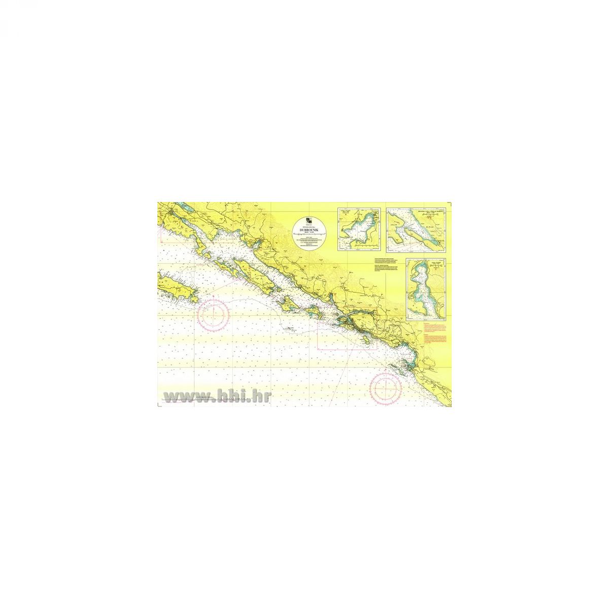 Karta pomorska 50-20 obalna Dubrovnik (Slano,Š.Luka,Harpoti,Zaton)