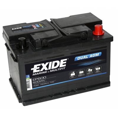 Akumulator EXIDE EP600 Dual AGM 12V 70Ah