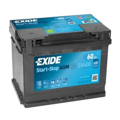 Akumulator EXIDE EK600 AGM Start&Stop 60Ah