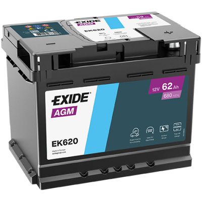 EXIDE EK620 AGM Start&Stop 62Ah akumulator