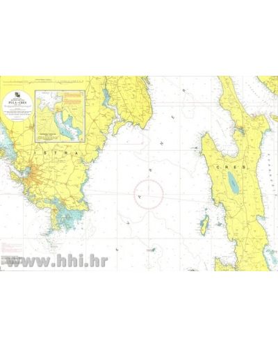 Karta pomorska 50-3 obalna Pula – Cres (Osorski tjesnac)