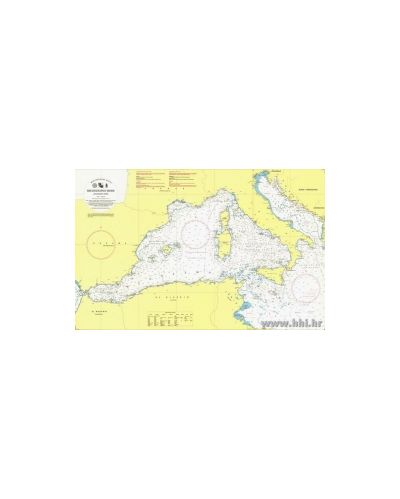 Karta pomorska 108 INT301 generalna Sredozemno zapadni dio