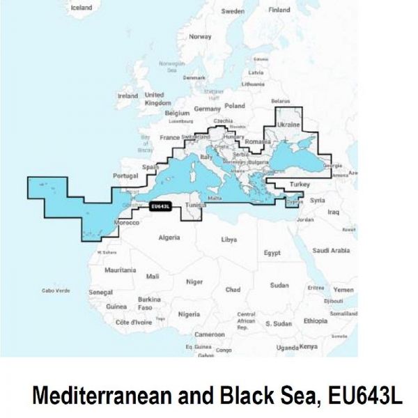Navionics+ Large NAEU643L Mediterranean & Black Sea