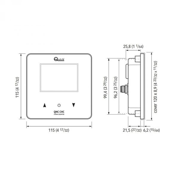 QUICK QNC CHC mjerač lanca panel ugr. Flush-mounting
