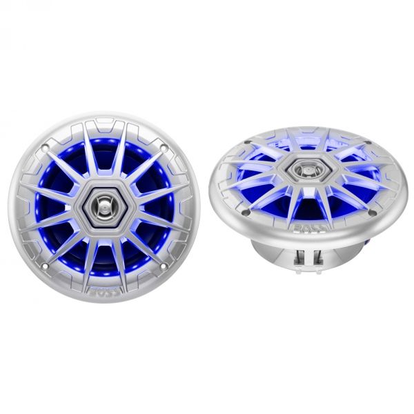 Boss Marine MRGB65S zvučnici 6,5 inch 200W par LED srebrni
