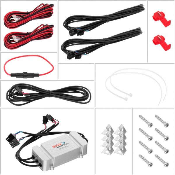 Boss Marine MRGB65S zvučnici 6,5 inch 200W par LED srebrni