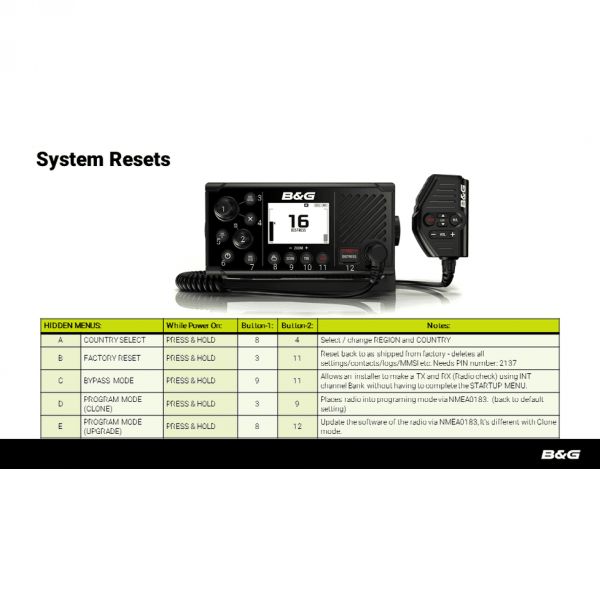 B&G V60 VHF Radio DSC AIS RX Class D