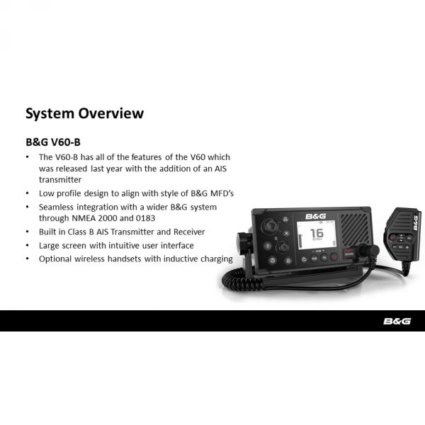 B&G V60B VHF Radio DSC AIS RXTX Class D