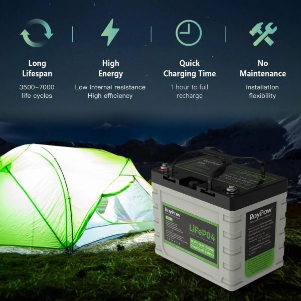 RoyPow S1230 12V 30Ah LiFePO4 baterija deep cycle