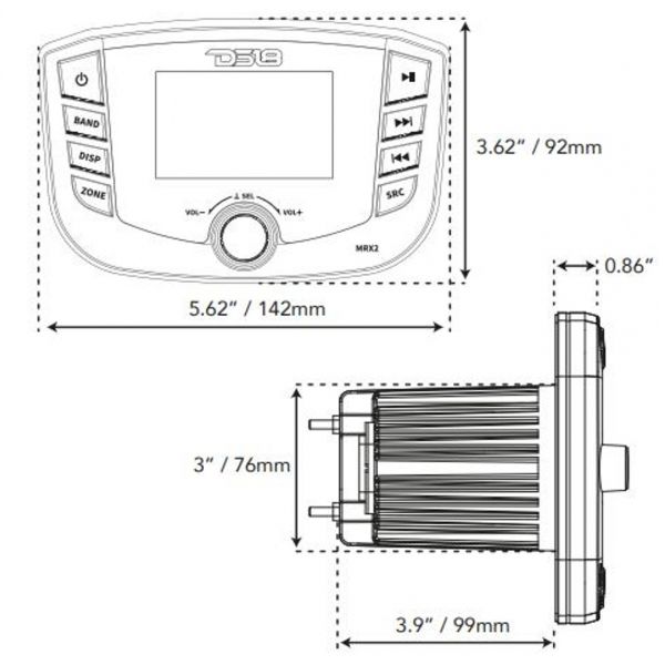 DS18 Audio MRX2 marine radio