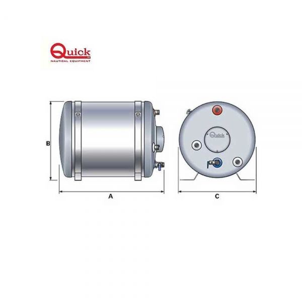 QUICK BX2512S nautički bojler BX okrugli 25lit 1200W
