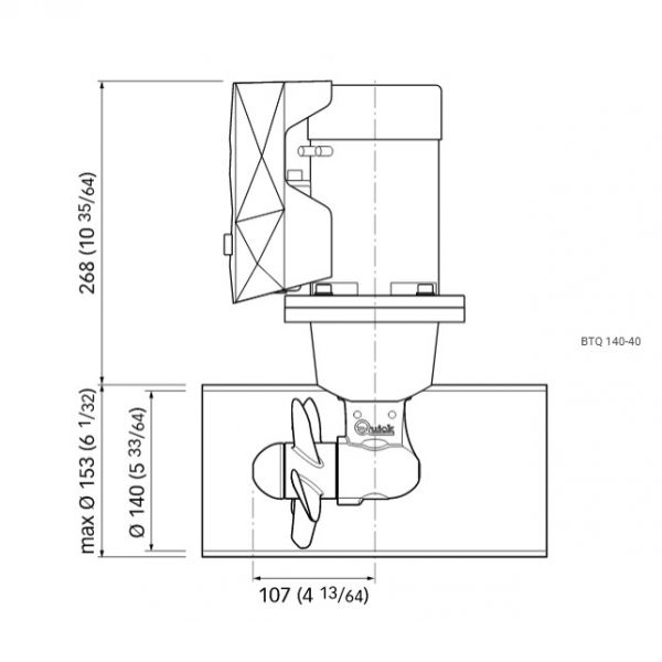 QUICK BTQ 140-40 Bowthruster 40kgf 2200W 12V