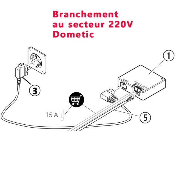 Dometic DPS-R 135 pretvarač sa 220V na 24V(12V)