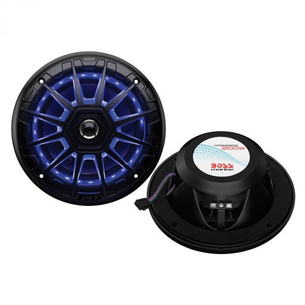 Boss Marine MRGB65B zvučnici 6,5 inch 200W par LED crni