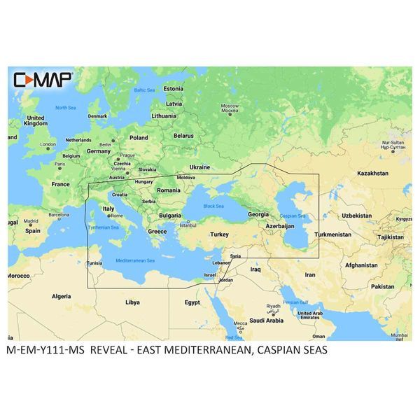 C-MAP Reveal M-EM-Y111-MS East Mediterranean, Black & Caspian Seas MAX N+