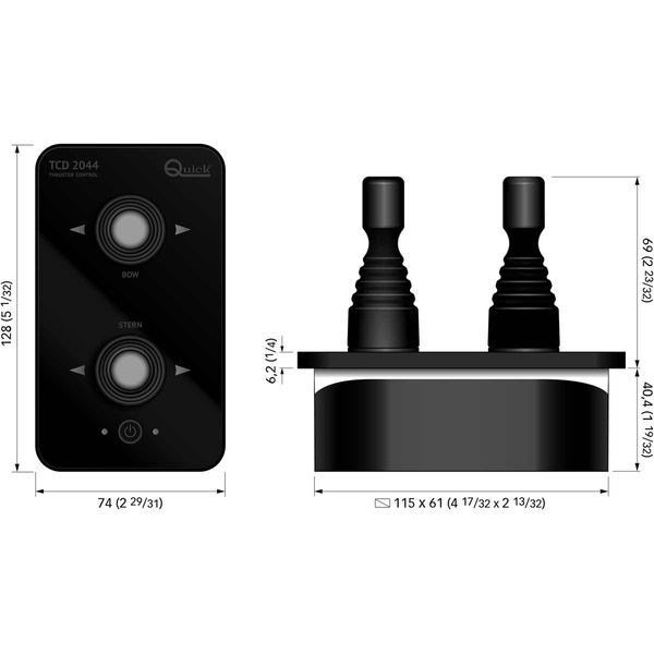 QUICK TCD 2044 JOYSTICK upravljač za bowthruster