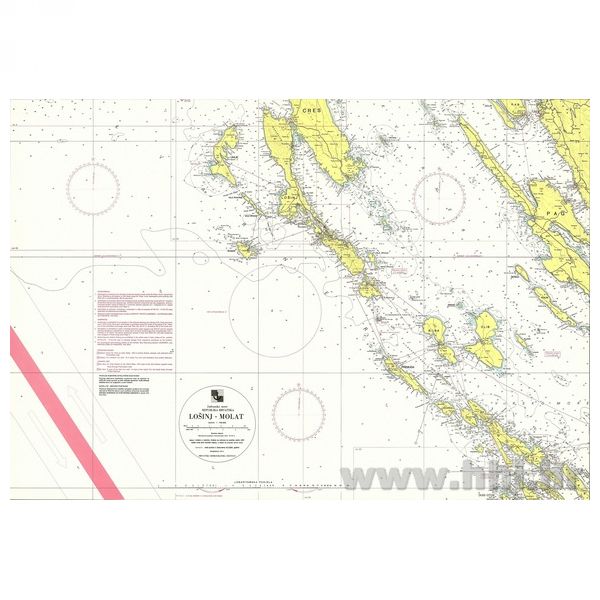 Karta pomorska 100-17 obalna Lošinj – Molat