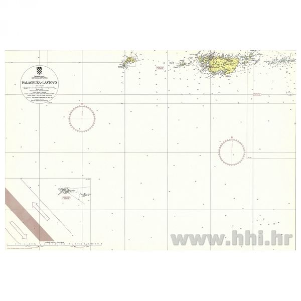 Karta pomorska 100-24 obalna Palagruža – Lastovo