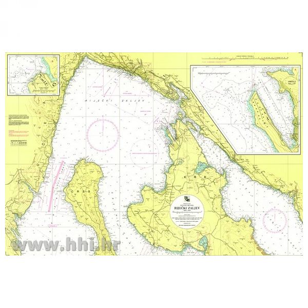 Karta pomorska 50-4 obalna Riječki zaljev (Omišalj,uvala Sapan)