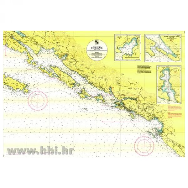 Karta pomorska 50-20 obalna Dubrovnik (Slano,Š.Luka,Harpoti,Zaton)