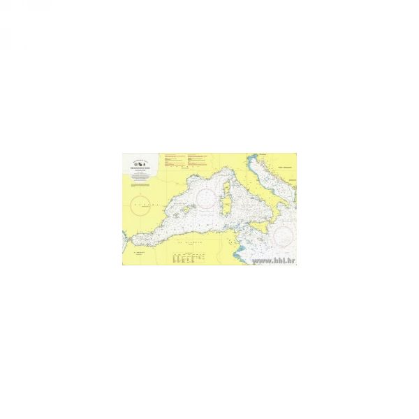 Karta pomorska 108 INT301 generalna Sredozemno zapadni dio