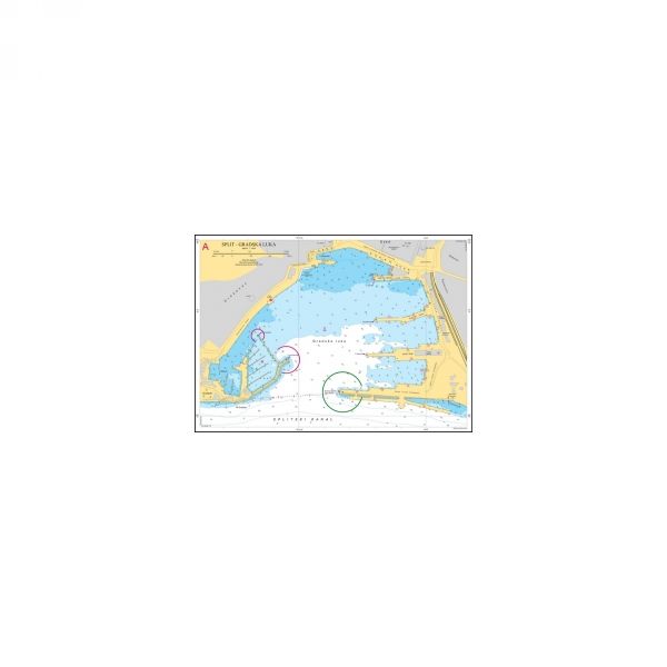 Karta pomorska 47 Plan Split - Kaštelanski zaljev